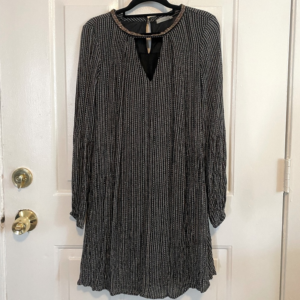 Altar’d State long sleeve black and gold dress